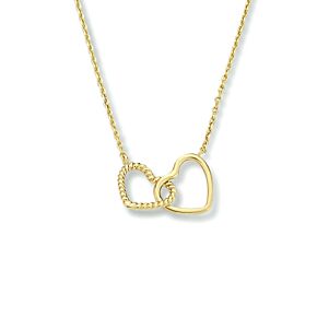 collier 9 carats avec cœurs 40 - 42 - 44 cm