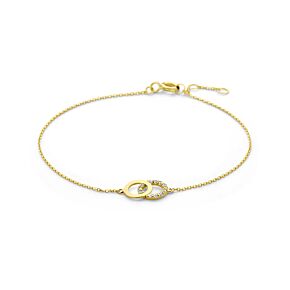 9k bracelet zircon 16,5 - 17,5 - 18,5 cm