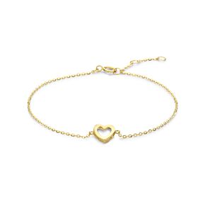 9k bracelet cœurs 16,5 - 17,5 - 18,5 cm