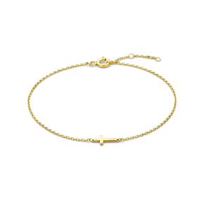 bracelet 9k croix 16,5 - 17,5 - 18,5 cm
