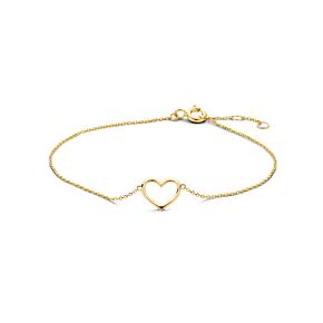 9k bracelet cœurs 16 - 17 - 18 cm