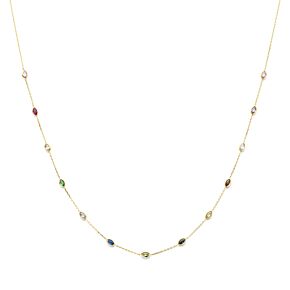 collier en zircon coloré 41 - 43 - 45 cm