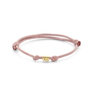 bracelet satin rose tendre 13 - 26 cm