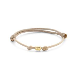 bracelet satin beige 13 - 26 cm