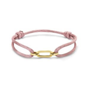 bracelet satin rose tendre 13 - 26 cm