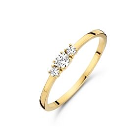 9k bague trilogie zircon