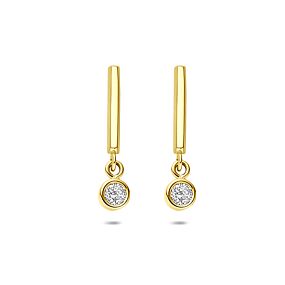 boucles d'oreilles zircon 17,5 mm