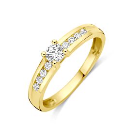 9k bague zircon
